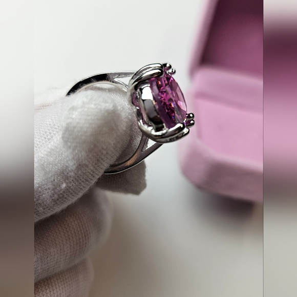 Pink Ring-Silver tone(NWOT) - Picture 8 of 8